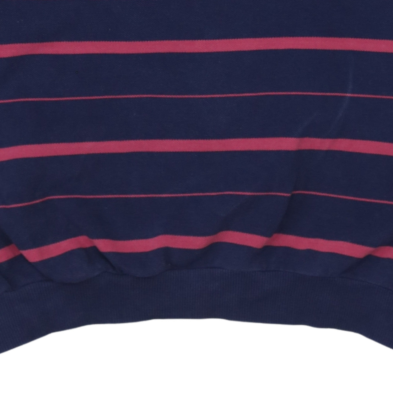 Lacoste Mens Blue Striped Cotton Crew Neck Pullover Sweatshirt L