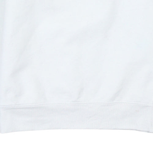 Champion Womens White XL Crew Neck Logo Sweatshirt