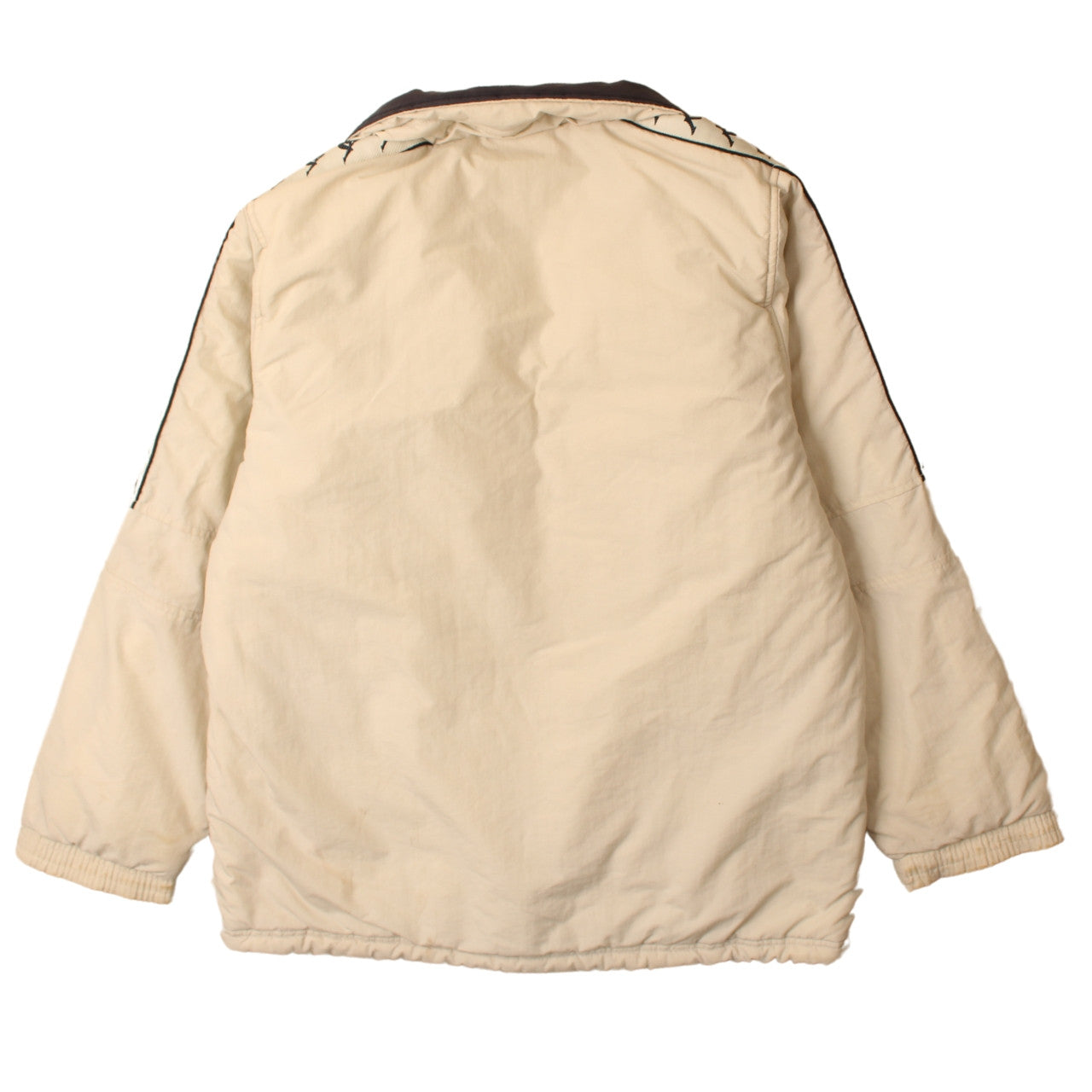 Kappa Men’s Beige Puffer Jacket Small Retro Winter Coat