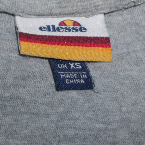 Ellesse Men's Grey XS Short Sleeve Logo Cotton T-Shirt