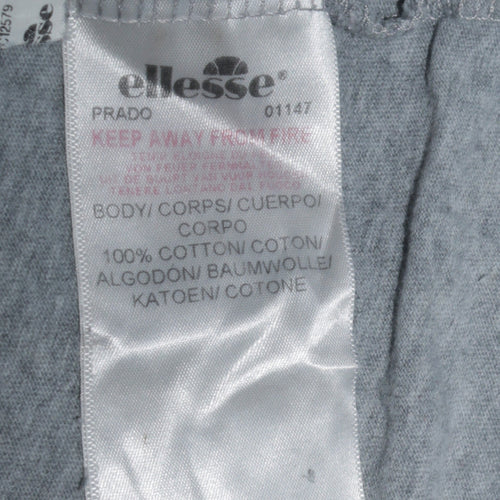 Ellesse Men's Grey XS Short Sleeve Logo Cotton T-Shirt