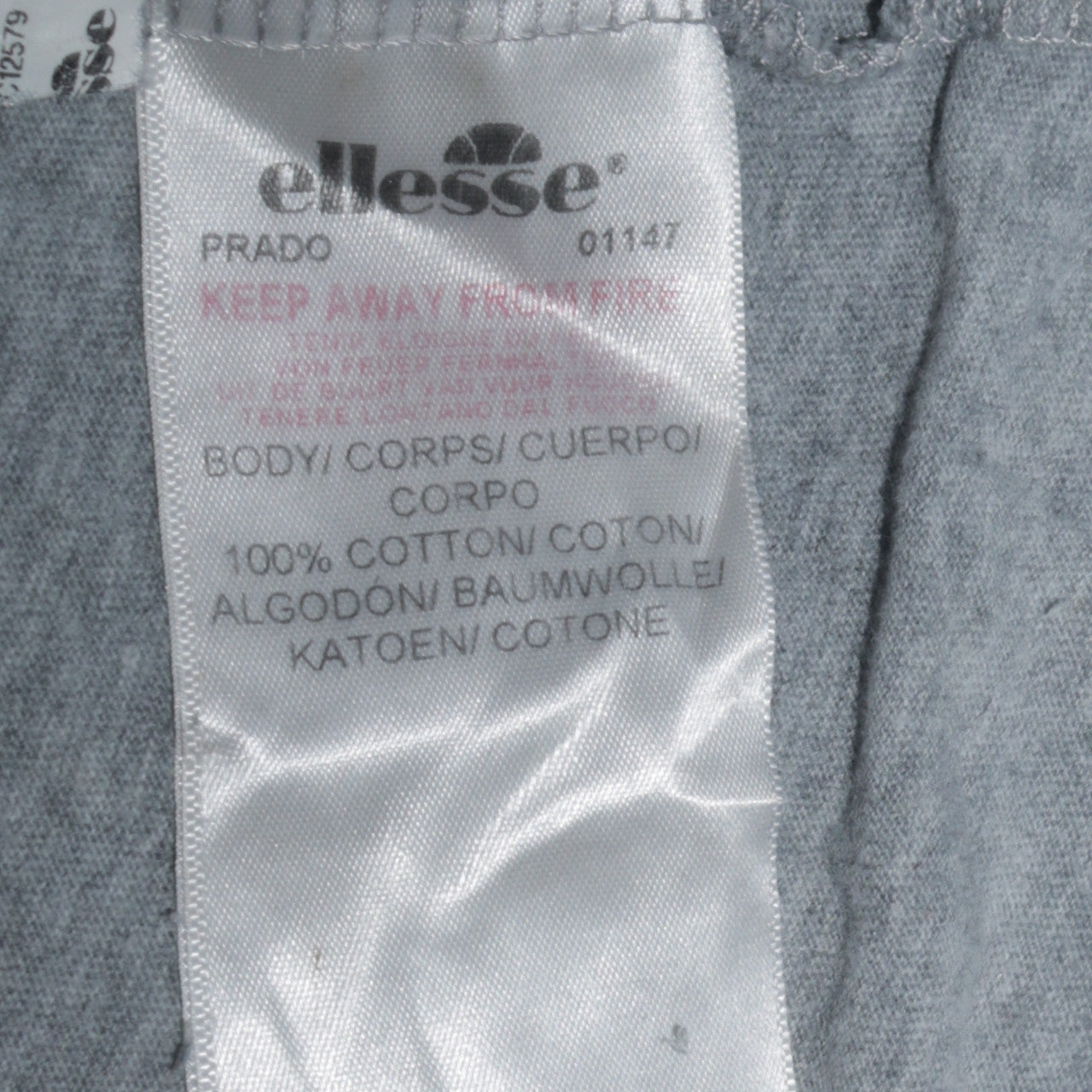 Ellesse Men's Grey XS Short Sleeve Logo Cotton T-Shirt