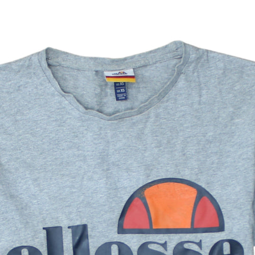 Ellesse Men's Grey XS Short Sleeve Logo Cotton T-Shirt