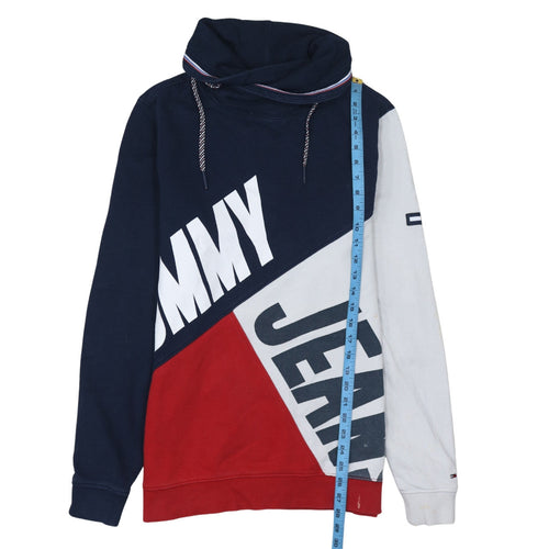 Tommy Jeans Men's Multicoloured Logo Pullover Hoodie L