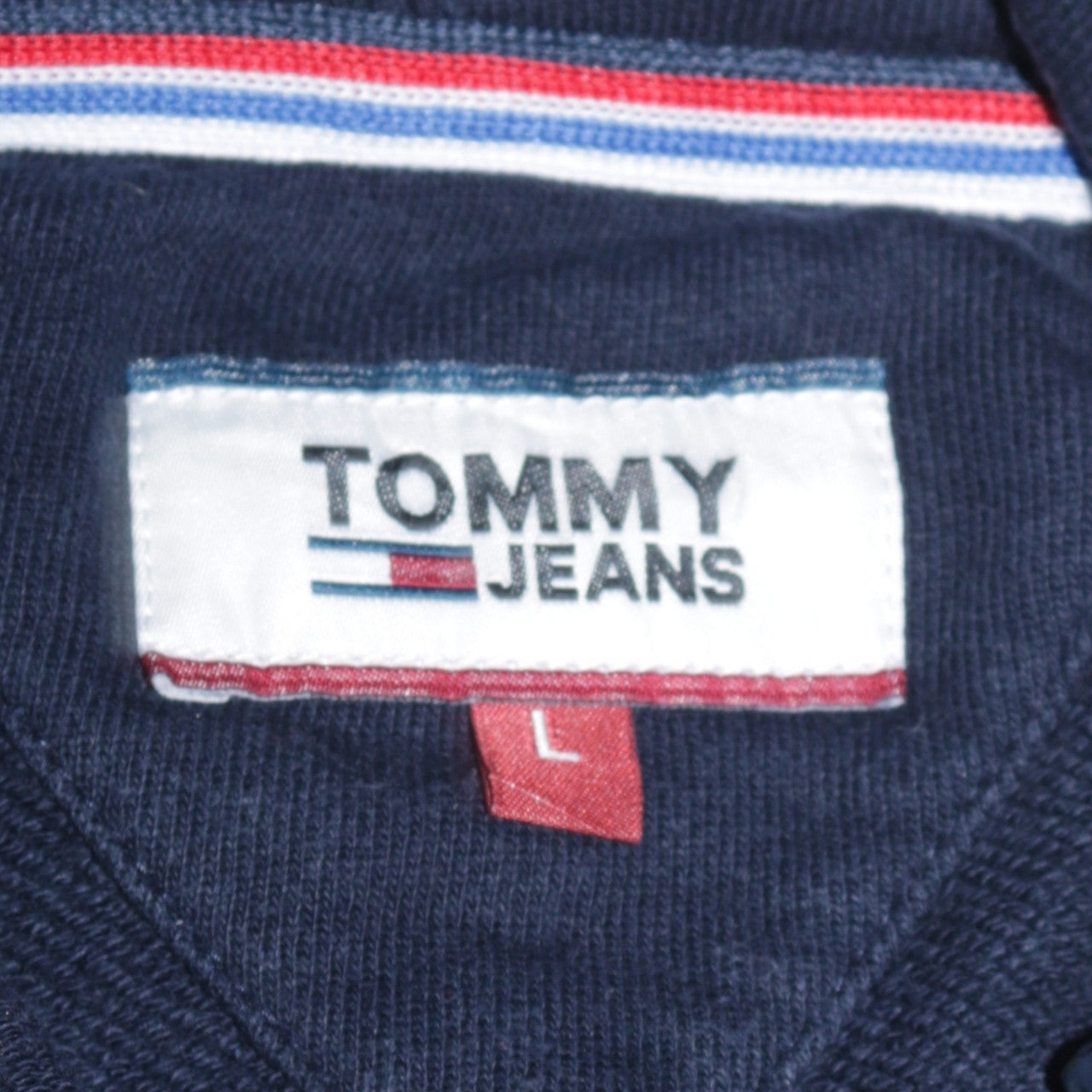 Tommy Jeans Men's Multicoloured Logo Pullover Hoodie L
