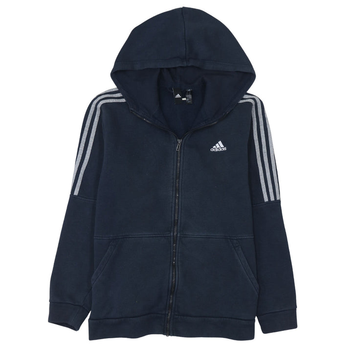 Adidas Mens Blue Full Zip Hoodie Size M Sports Fleece