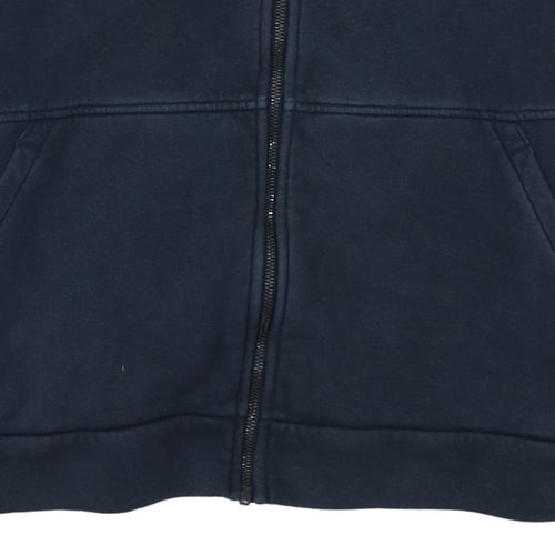 Adidas Mens Blue Full Zip Hoodie Size M Sports Fleece