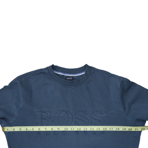 Hugo Boss Men’s Blue Cotton Pullover Sweatshirt Size S