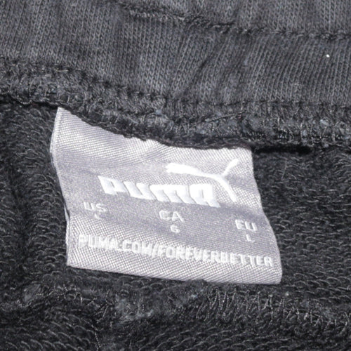 Puma Men’s Black Jogger Sweatpants Size L Lightweight Activewear
