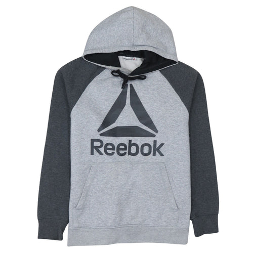 Reebok Mens Grey Pullover Hoodie Medium Sportswear Sweatshirt