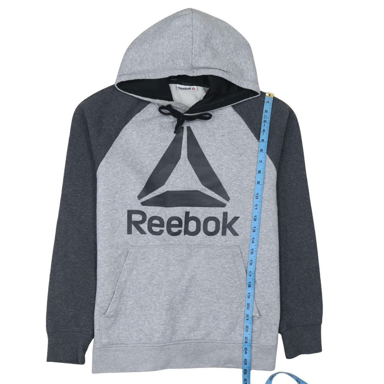 Reebok Mens Grey Pullover Hoodie Medium Sportswear Sweatshirt