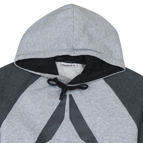 Reebok Mens Grey Pullover Hoodie Medium Sportswear Sweatshirt