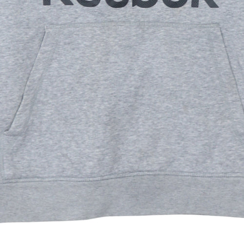 Reebok Mens Grey Pullover Hoodie Medium Sportswear Sweatshirt