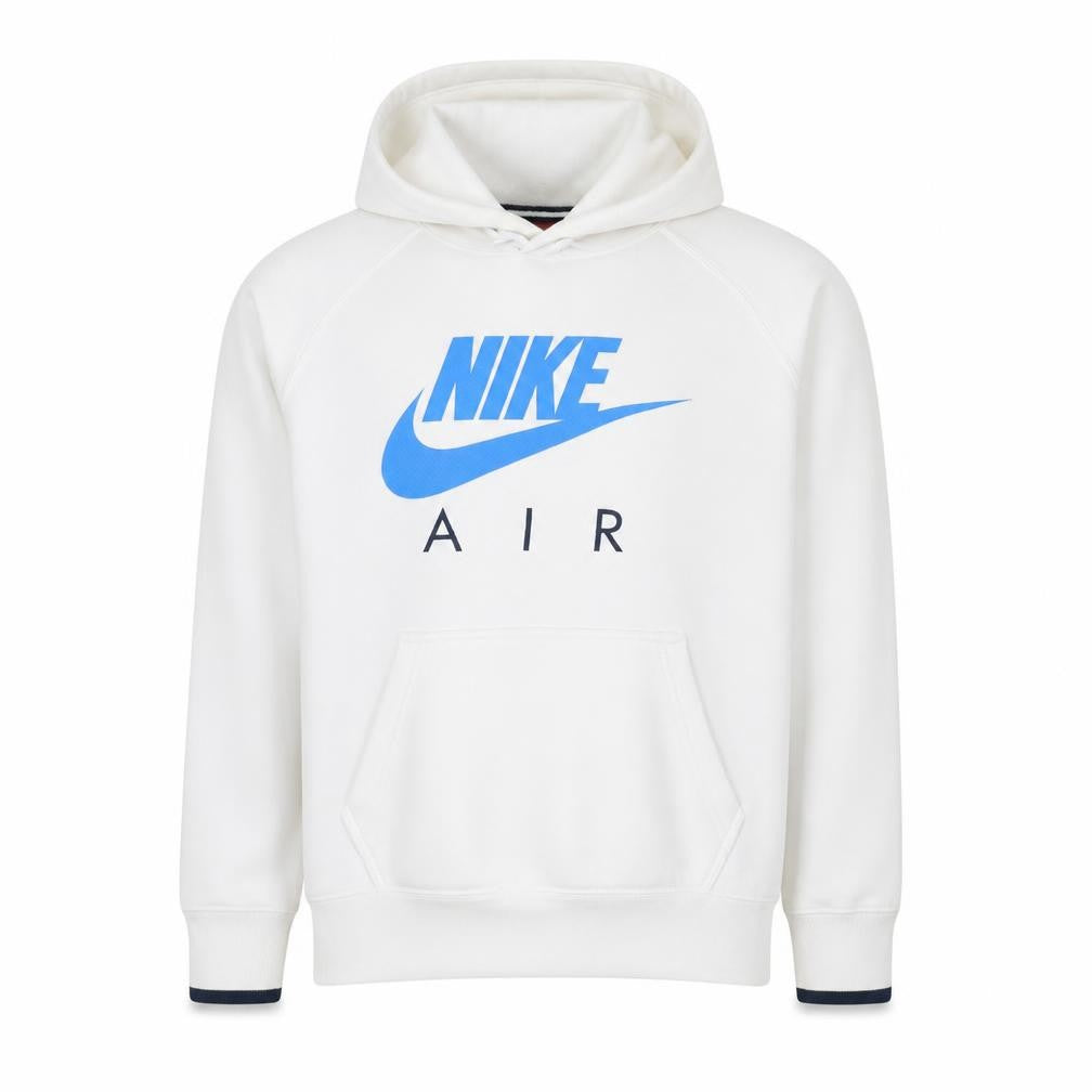 Front view of Nike Men’s White Air Pullover Hoodie L Logo Sportswear