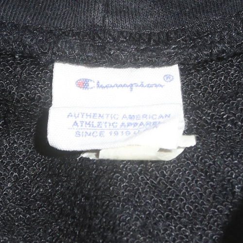 Champion Men's Black Pullover Logo Hoodie Size M