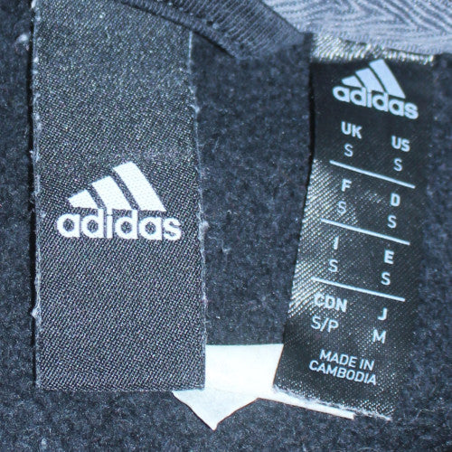 Adidas Men's Grey Full Zip Fleece Hoodie Size S Sportswear