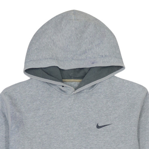 Nike Men's Grey Pullover Hoodie M Sports Logo Pocket Sweatshirt