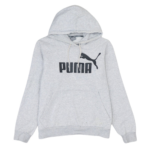 Puma Womens Grey Logo Pullover Hoodie Size 16 XL