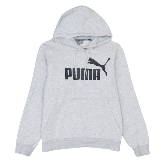 Puma Womens Grey Logo Pullover Hoodie Size 16 XL