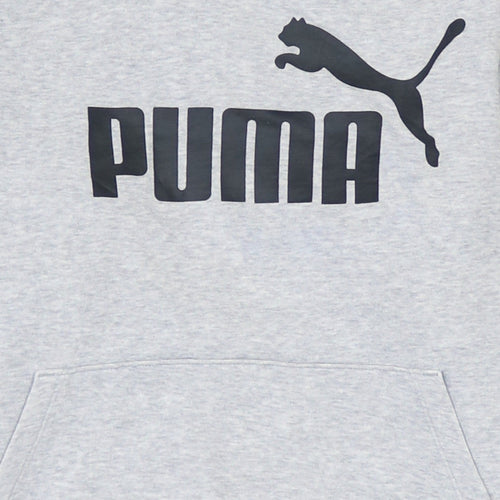 Puma Womens Grey Logo Pullover Hoodie Size 16 XL