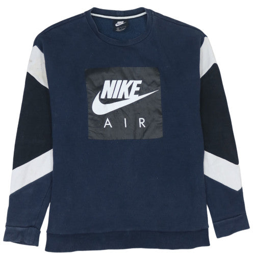 Nike Men's Blue Air Logo Crew Neck Pullover Sweatshirt Size S