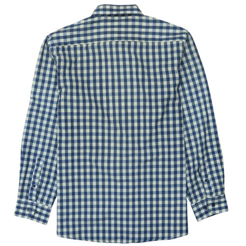 No Boundaries Men's Blue Check Button-Down Long Sleeve Shirt Size L