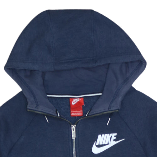 Nike Men's Blue Full Zip Hoodie Small Sports Fleece Sweatshirt