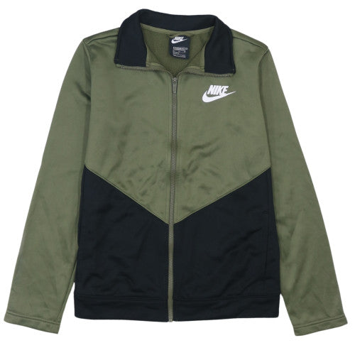 Nike Boys Green Black XL Track Jacket Full Zip Sports Top