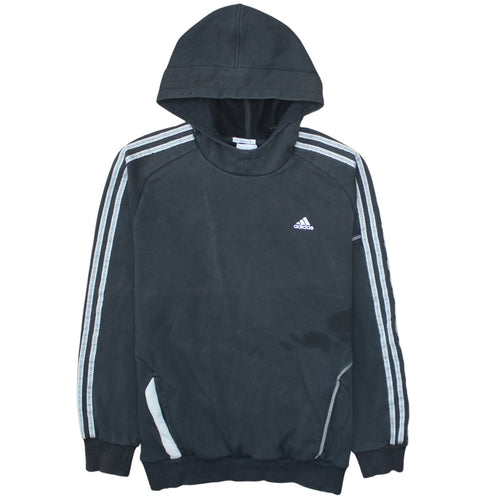 Adidas Men’s Black Pullover Hoodie Size M Sports Fleece Sweatshirt