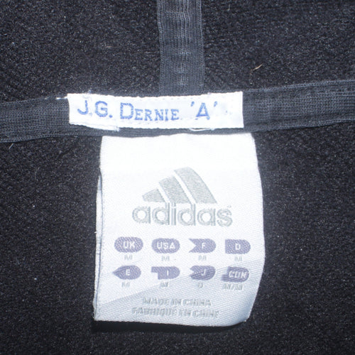 Adidas Men’s Black Pullover Hoodie Size M Sports Fleece Sweatshirt