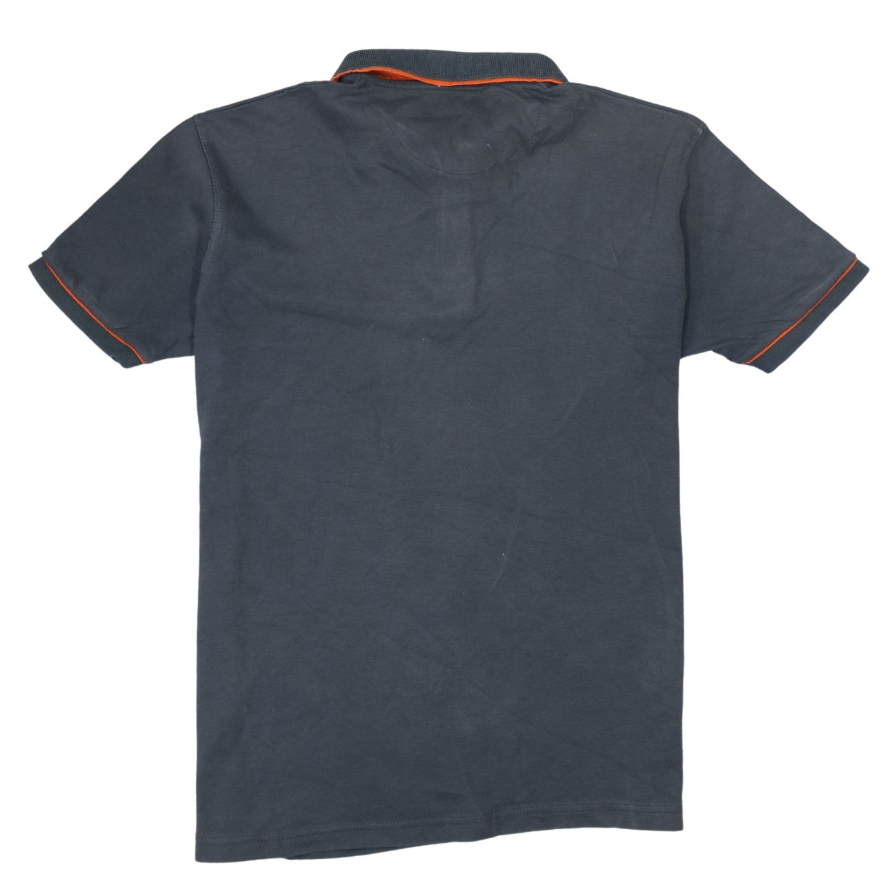 Fred Perry Men's Grey Orange Trim Cotton Polo Shirt Size L