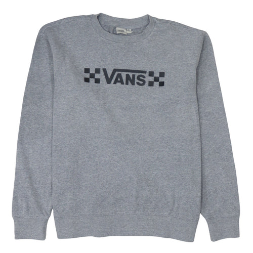 Vans Men's Grey Crew Neck Pullover Sweatshirt M Regular Fit