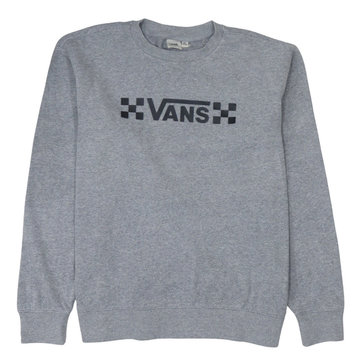Vans Men's Grey Crew Neck Pullover Sweatshirt M Regular Fit