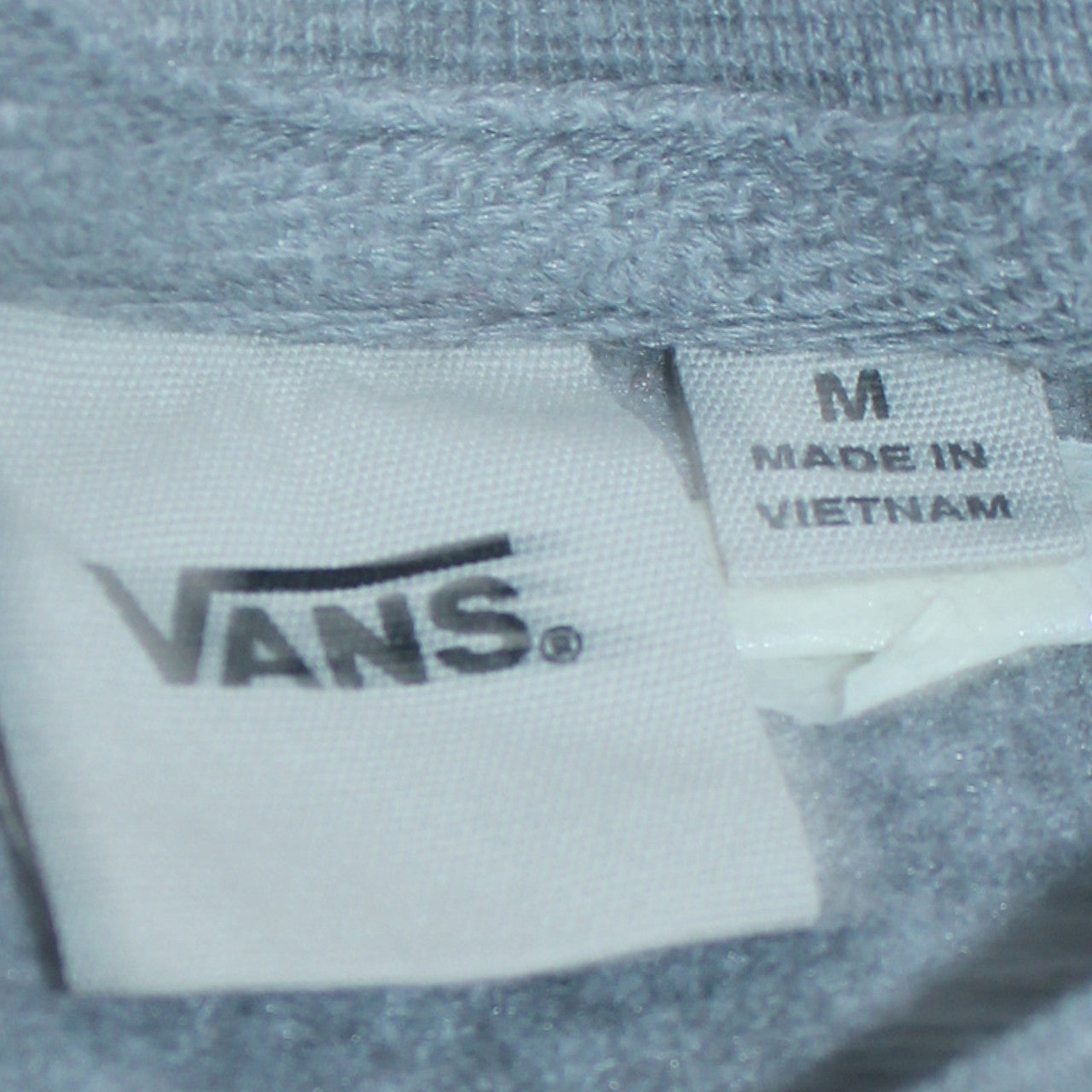 Vans Men's Grey Crew Neck Pullover Sweatshirt M Regular Fit