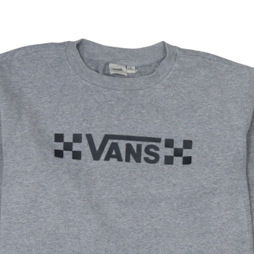 Vans Men's Grey Crew Neck Pullover Sweatshirt M Regular Fit