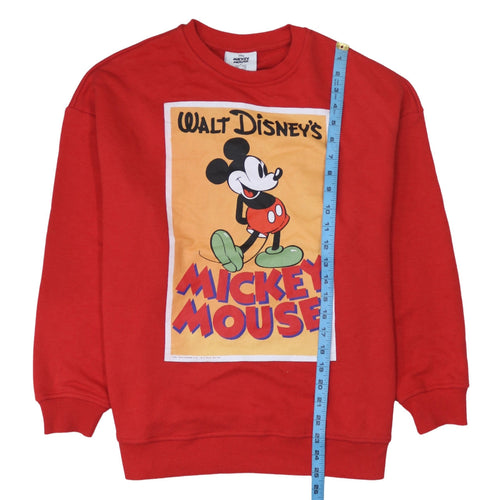 Primark Disney Women's Red Mickey Mouse Sweatshirt Size S 10/12