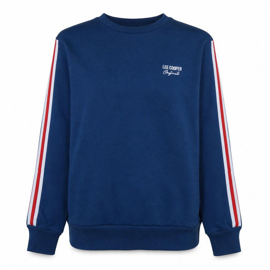 Front view of Lee Cooper Women Blue Crew Neck Long Sleeve Sweatshirt UK 12