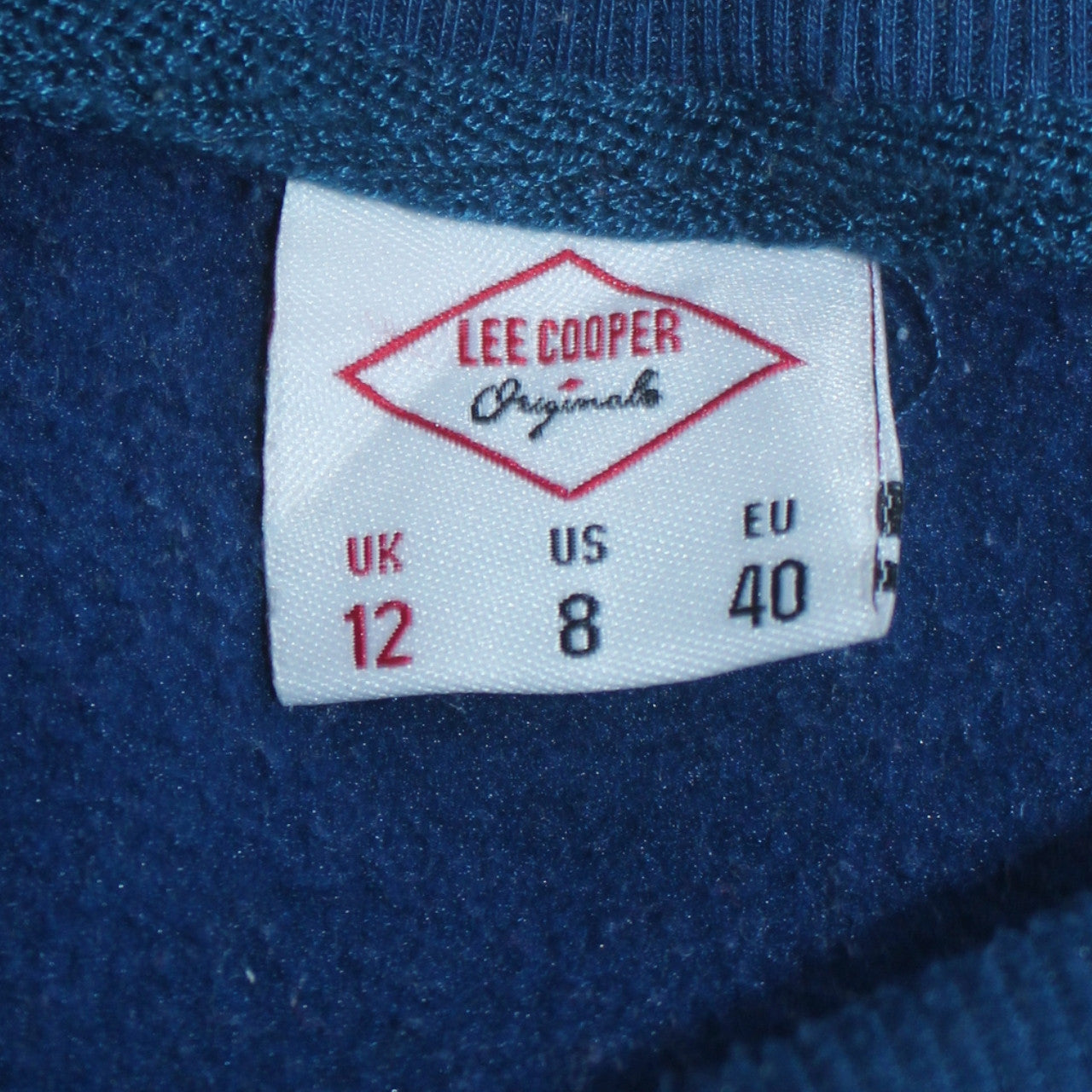 Lee Cooper Women Blue Crew Neck Long Sleeve Sweatshirt UK 12