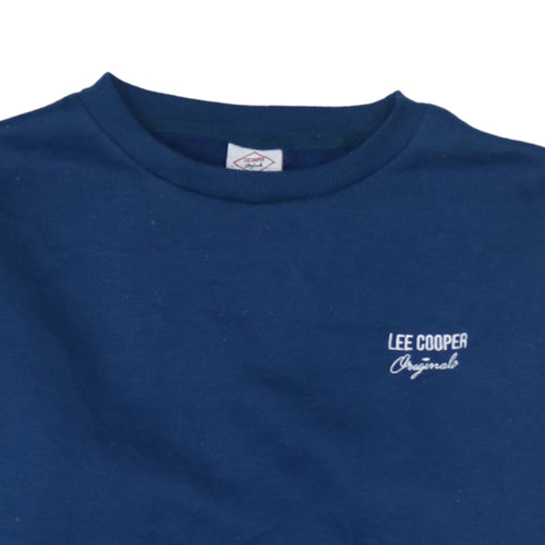 Lee Cooper Women Blue Crew Neck Long Sleeve Sweatshirt UK 12