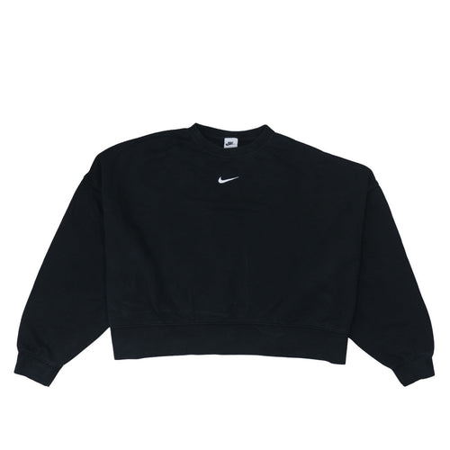 Nike Women Black XL Pullover Sweatshirt Crew Neck Logo Sportswear