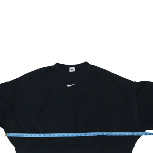 Nike Women Black XL Pullover Sweatshirt Crew Neck Logo Sportswear