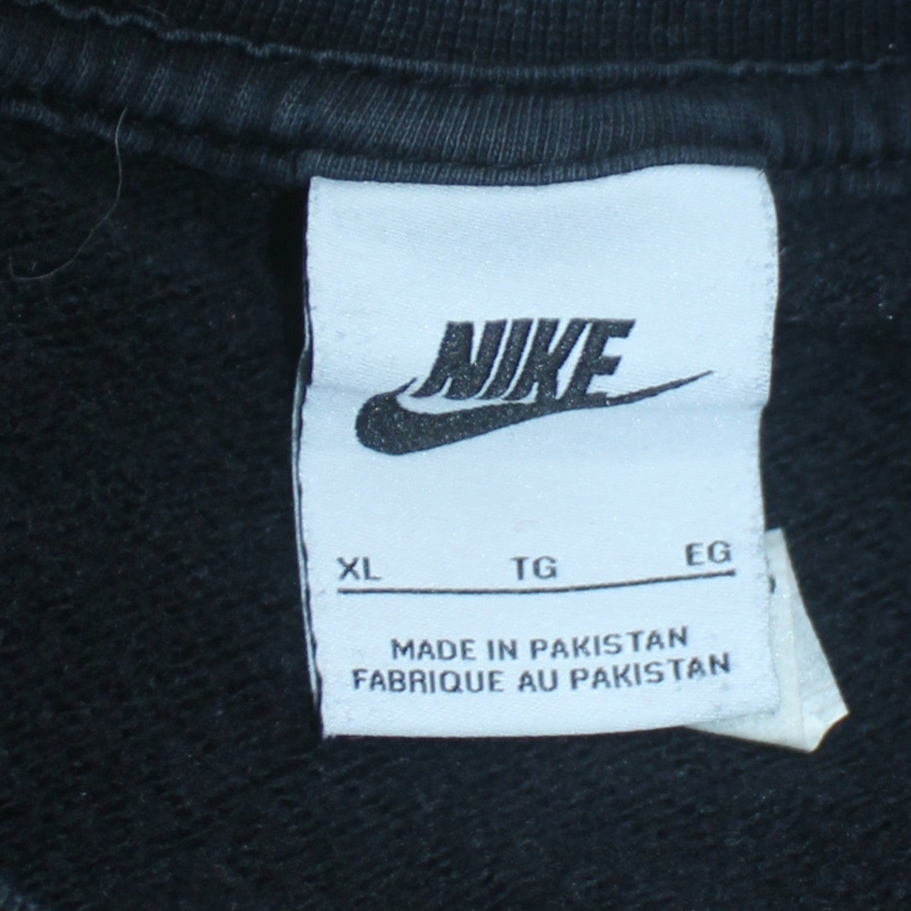 Nike Women Black XL Pullover Sweatshirt Crew Neck Logo Sportswear