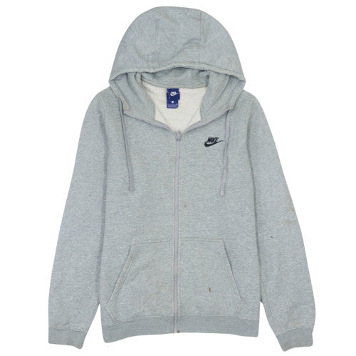 Nike Men's Grey Full Zip Hoodie S Fleece Casual Sportswear