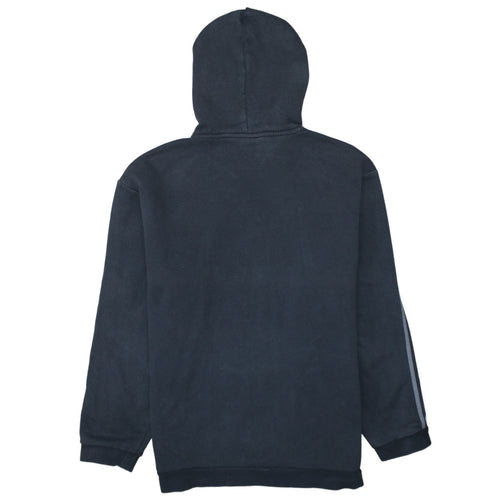 Adidas Men Black Hoodie Medium Pullover Cotton Blend Casual