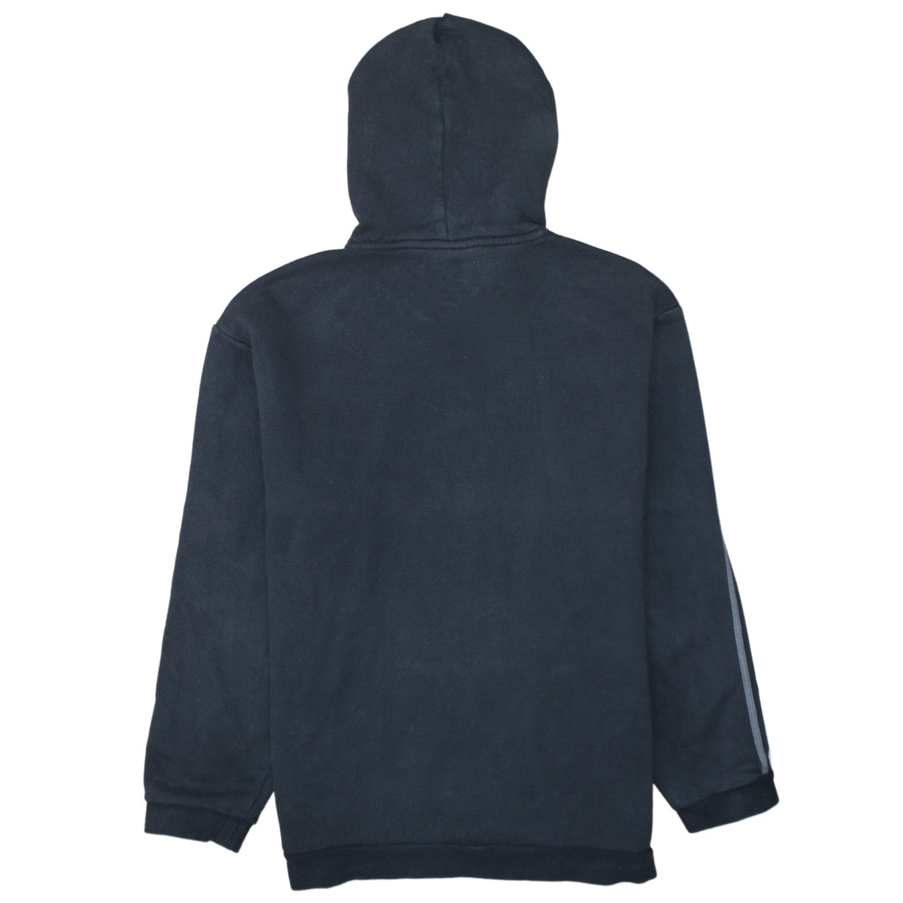Adidas Men Black Hoodie Medium Pullover Cotton Blend Casual