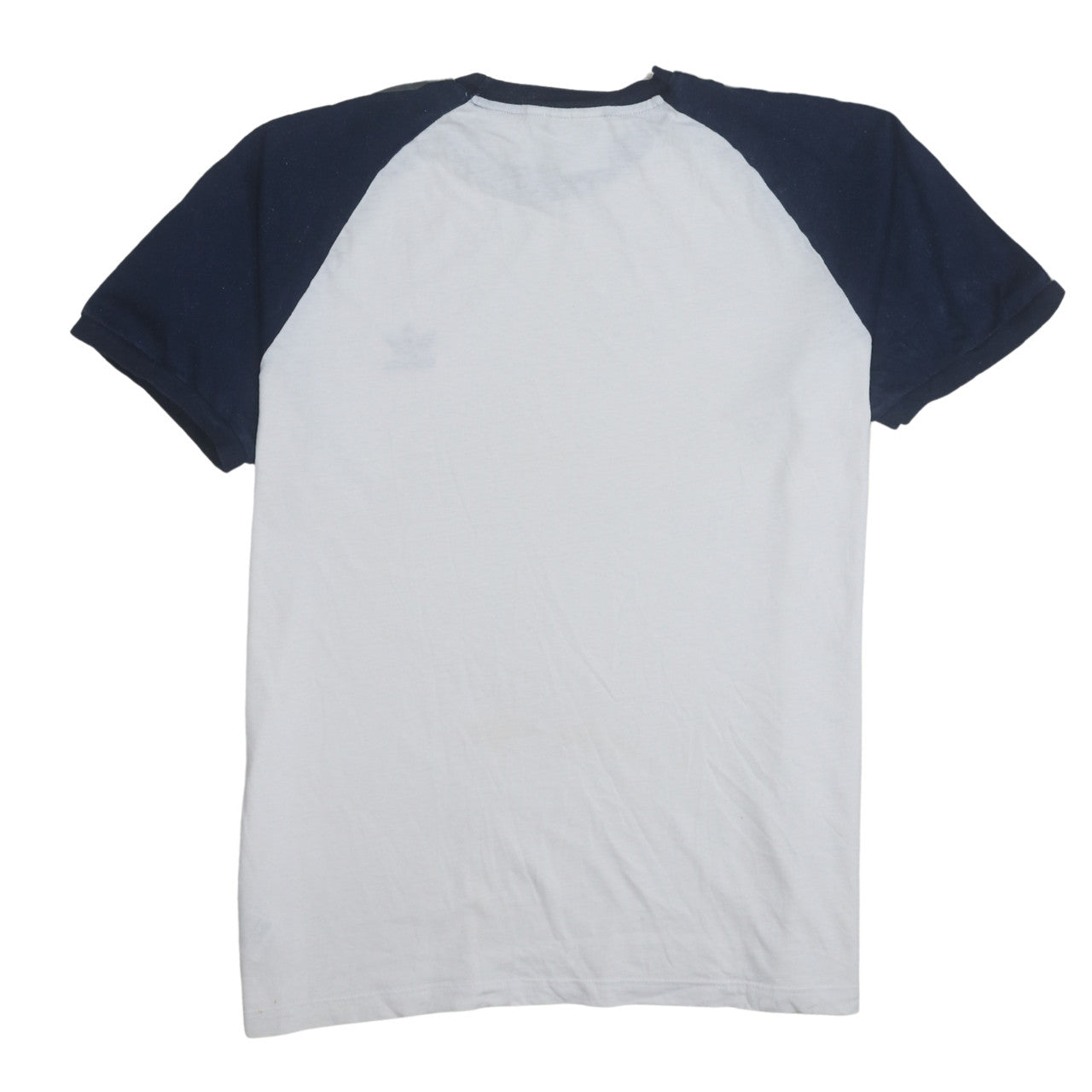 Adidas Men's White Navy XL Crew Neck Logo Sports T-Shirt