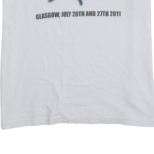 Nike Men's White Medium Ganon Baker Basketball Graphic T-Shirt