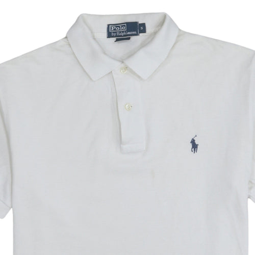Ralph Lauren Men's White Cotton Polo Shirt Size S Classic Fit