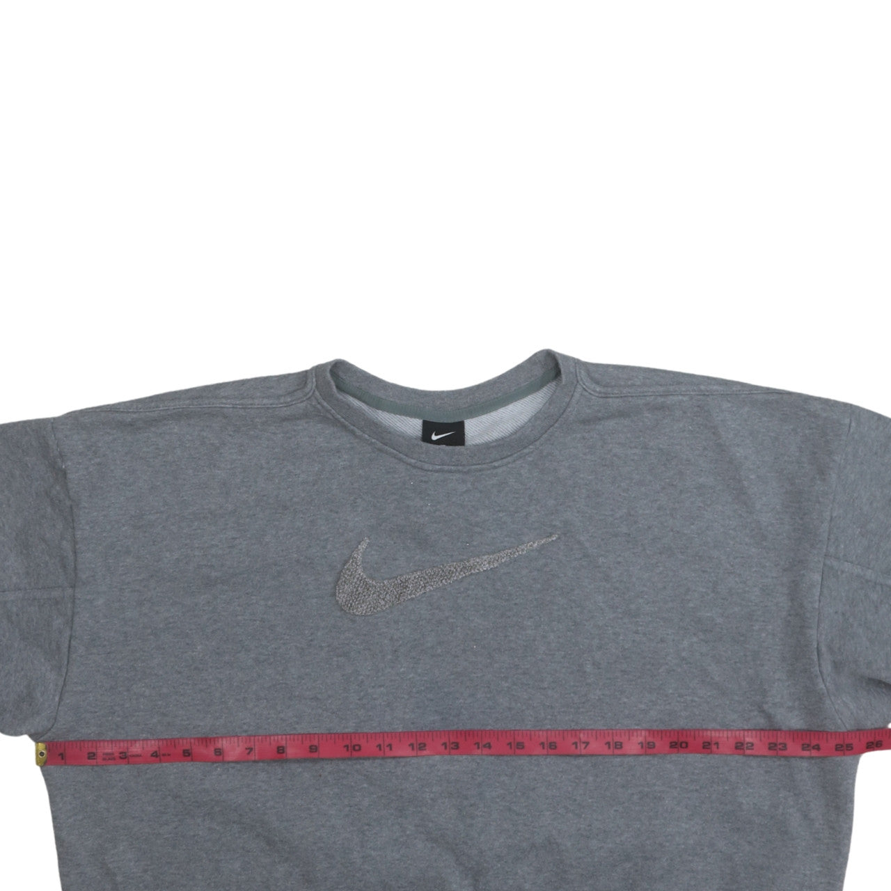 Nike Women Grey Logo Crew Neck Pullover Sweatshirt Size L