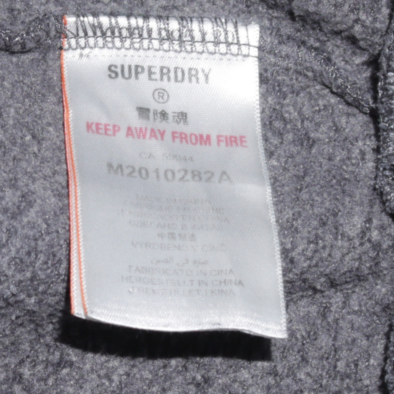 Superdry Men’s Grey & Black Pullover Hoodie 3XL Regular Fit